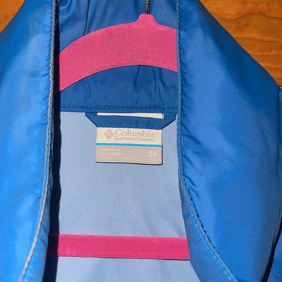 Columbia Blue Lightweight Windbreaker Jacket Switchback III Jacket Cyan 2X - Picture 3 of 10